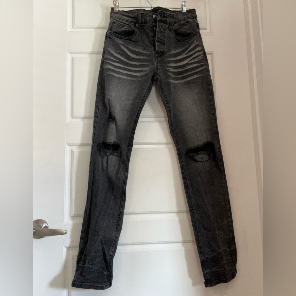 Slim-Fit Black Ripped Jeans | Distressed Look | Trendy & Stylish